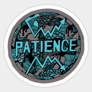 Blue Grey Circle of Patience Sticker